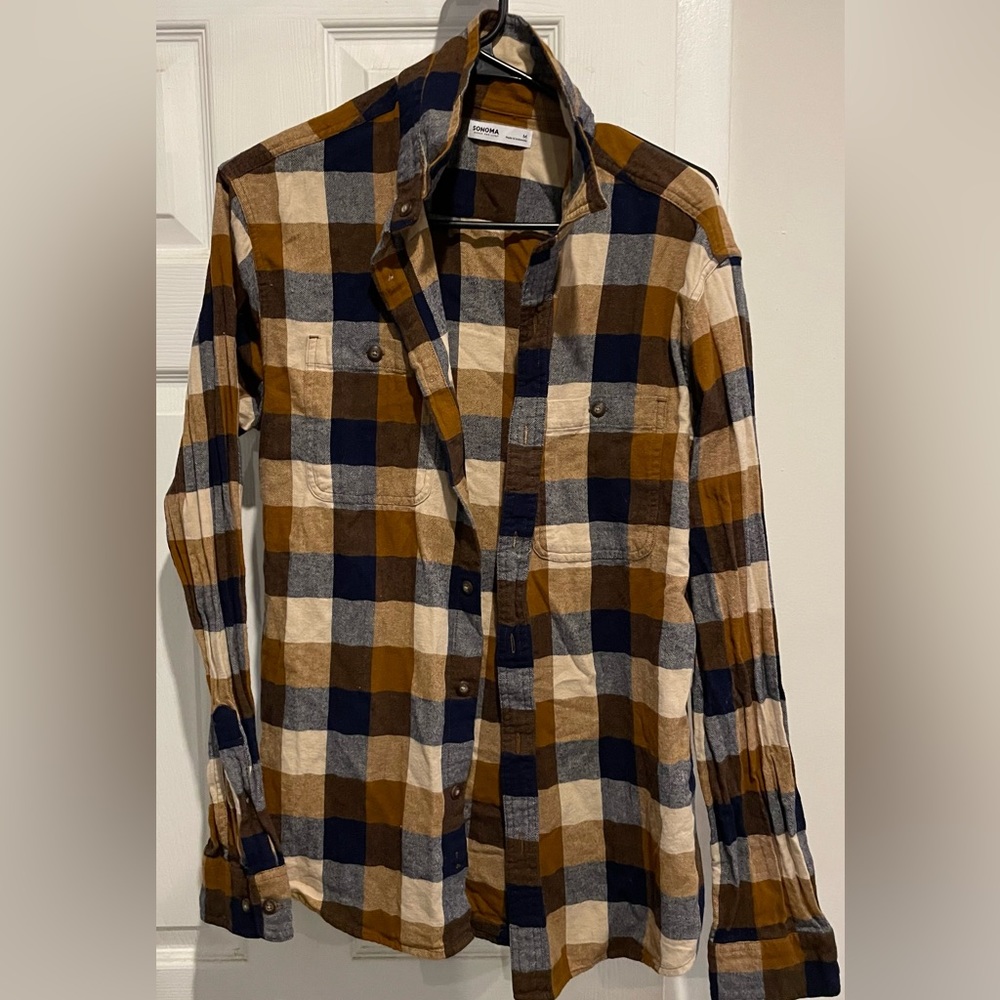Sonoma long sleeve fall/winter shirt plaid